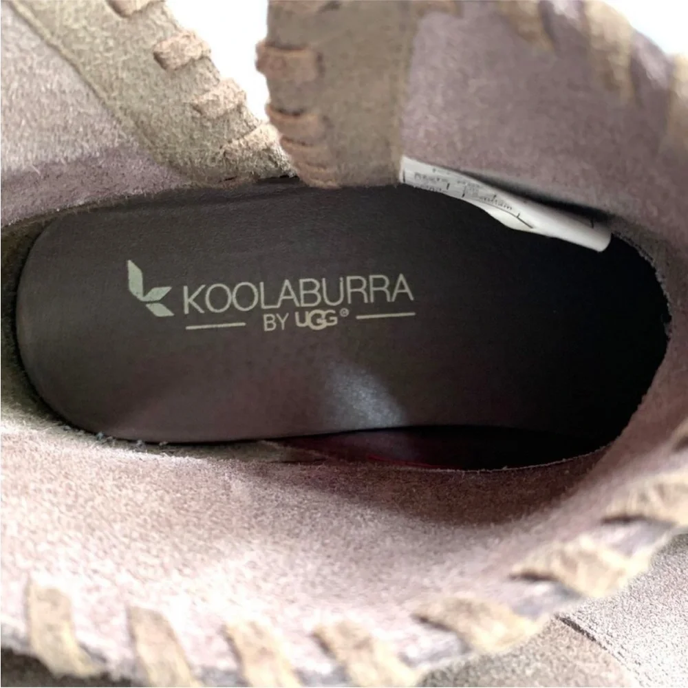 Koolaburra by Ugg Women's Rylee Ankle Boot Cinder‎ Taupe Suede Size 7 Slip-On